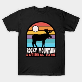 Rocky Mountain National Park Moose Badge T-Shirt